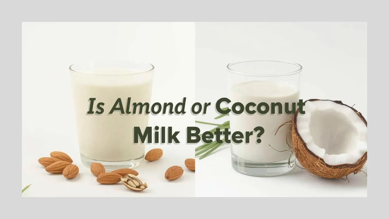 Is Almond or Coconut Milk Better?